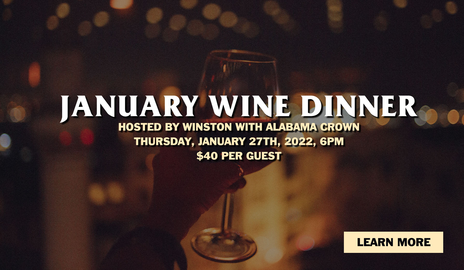 View the menu for Ginny Lane's January Wine Dinner