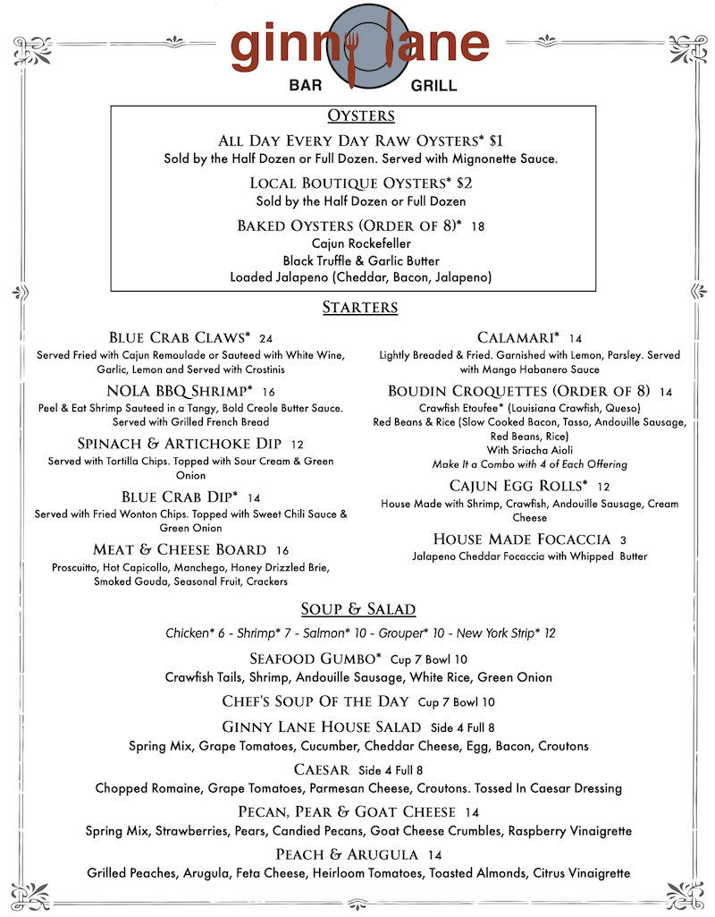 Dinner Menu - small plates - mobile version
