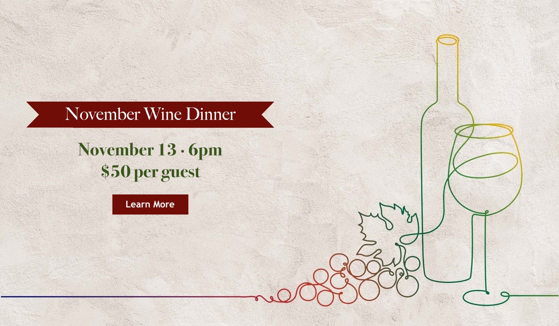 Upcoming wine dinner