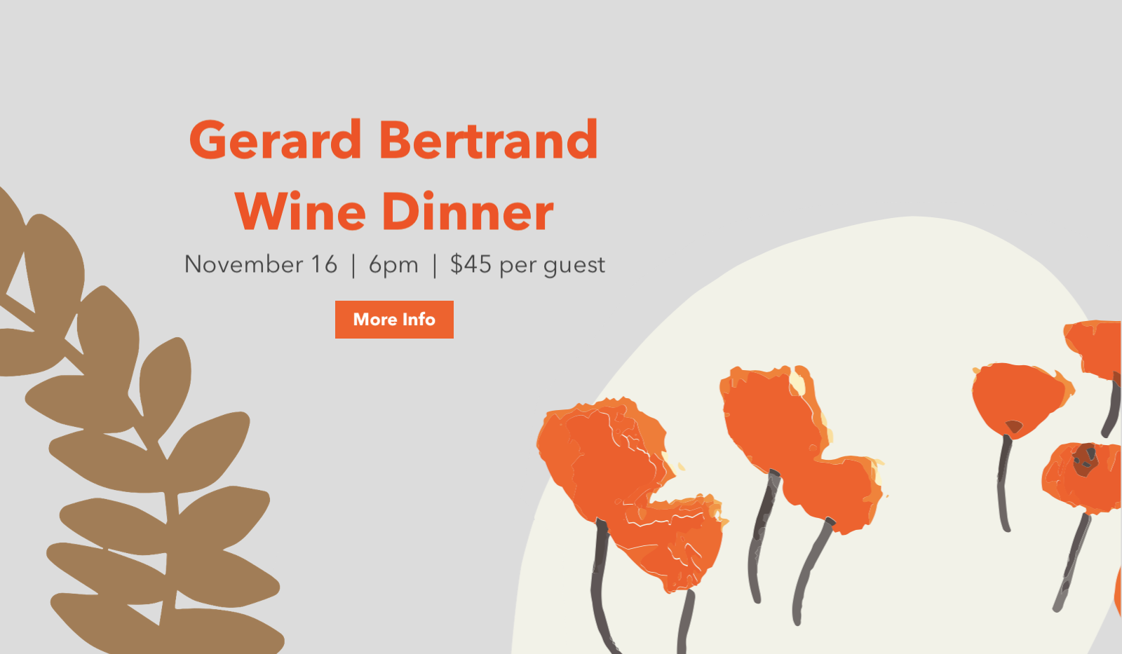 Upcoming wine dinner at Ginny Lane