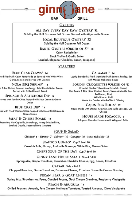 Dinner Menu - apps and small plates