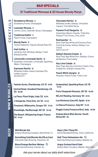 Brunch menu - page 2